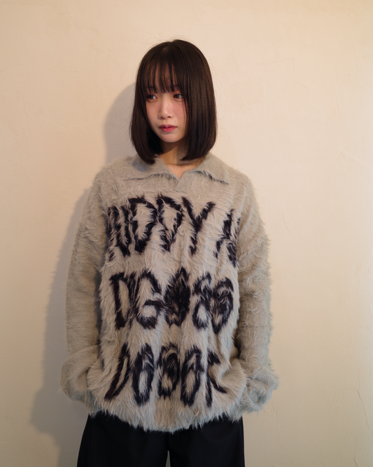 ビッグロゴシャギーニット EM0012