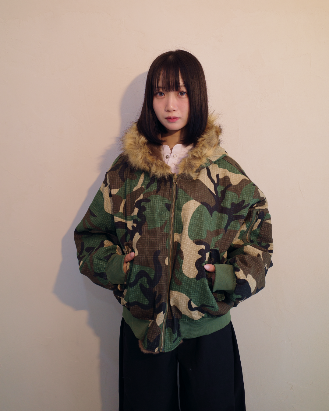 リバーシブル迷彩ファージャケット EM0013