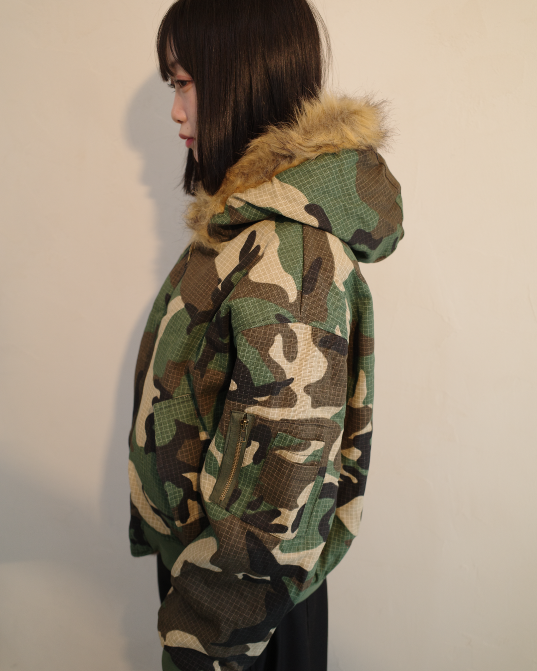 リバーシブル迷彩ファージャケット EM0013