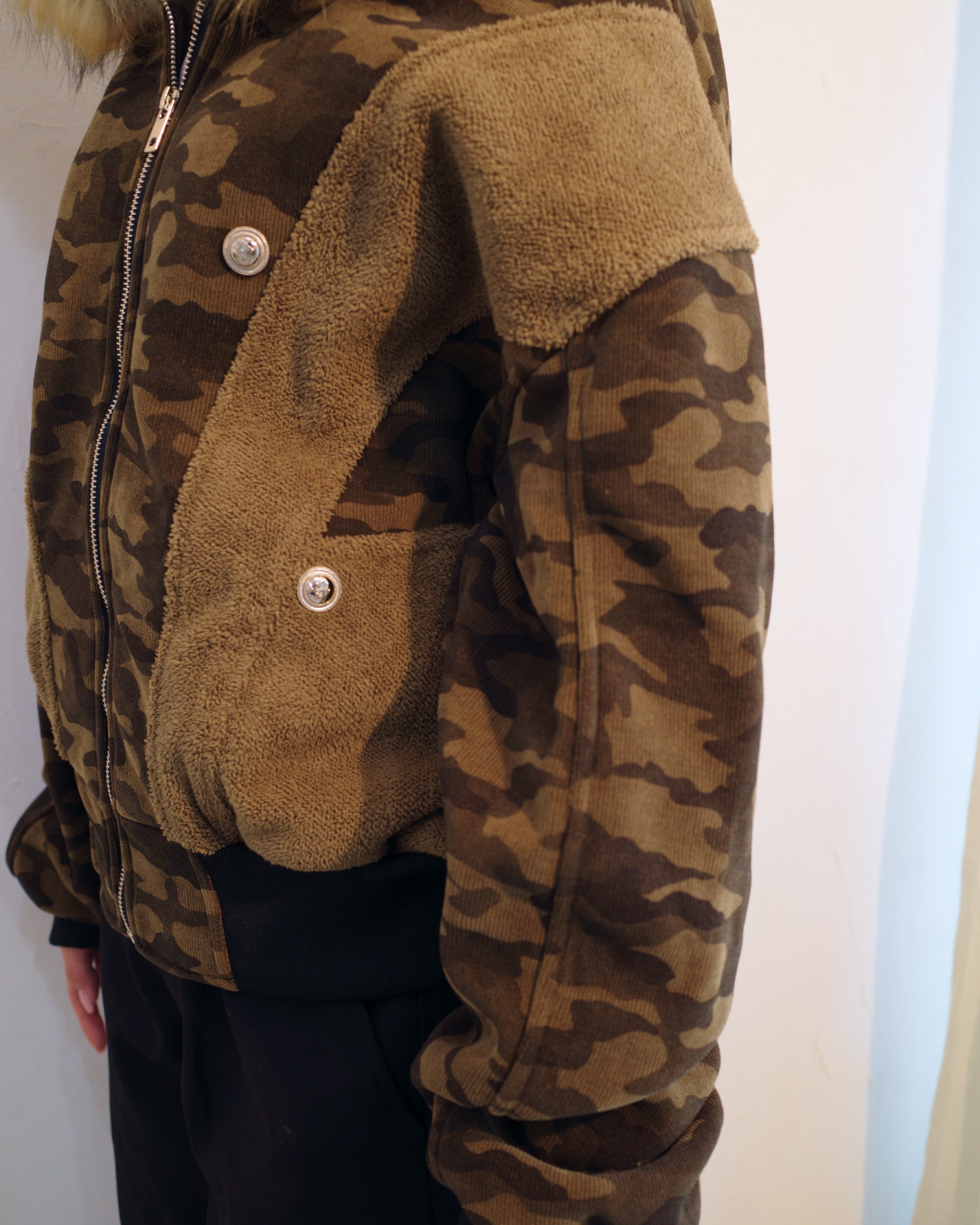 2way迷彩ファーニットジャケット EM0015