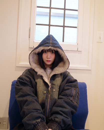 デニムファーキルティングジャケット EM0016