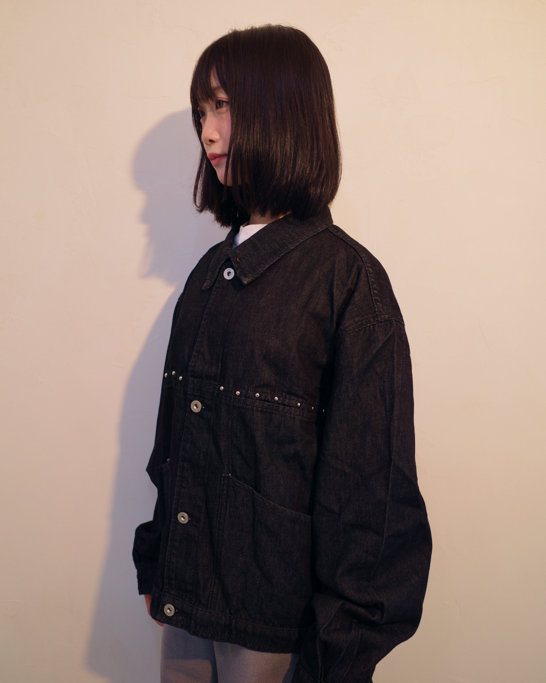 スタッズデニムジャケット EM0017