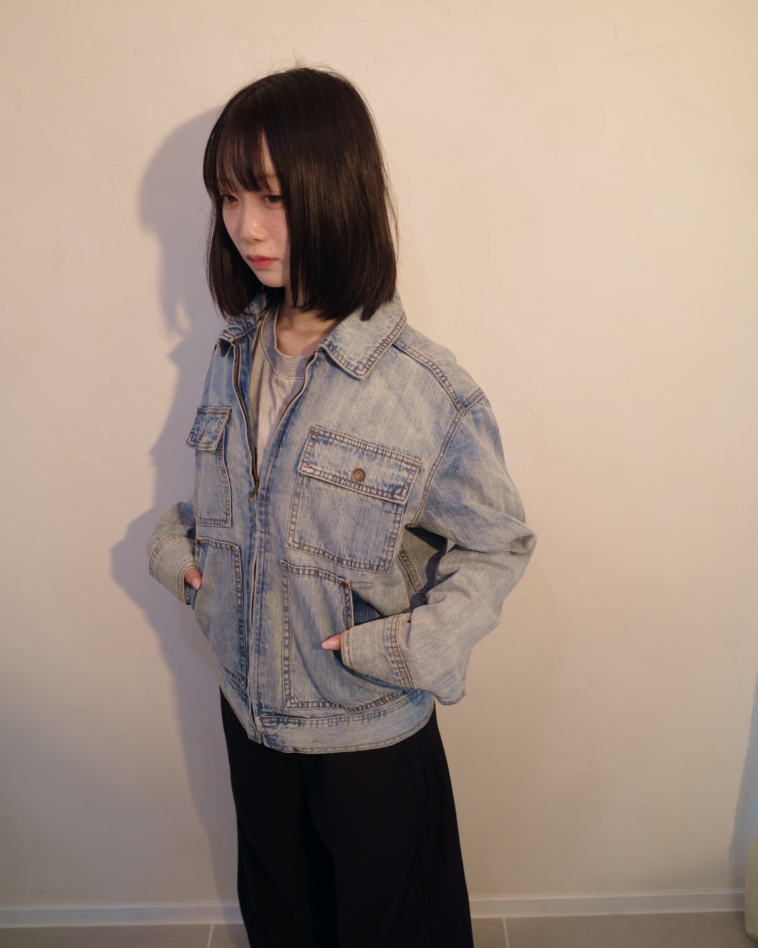 ジップポケットデニムジャケット EM0018