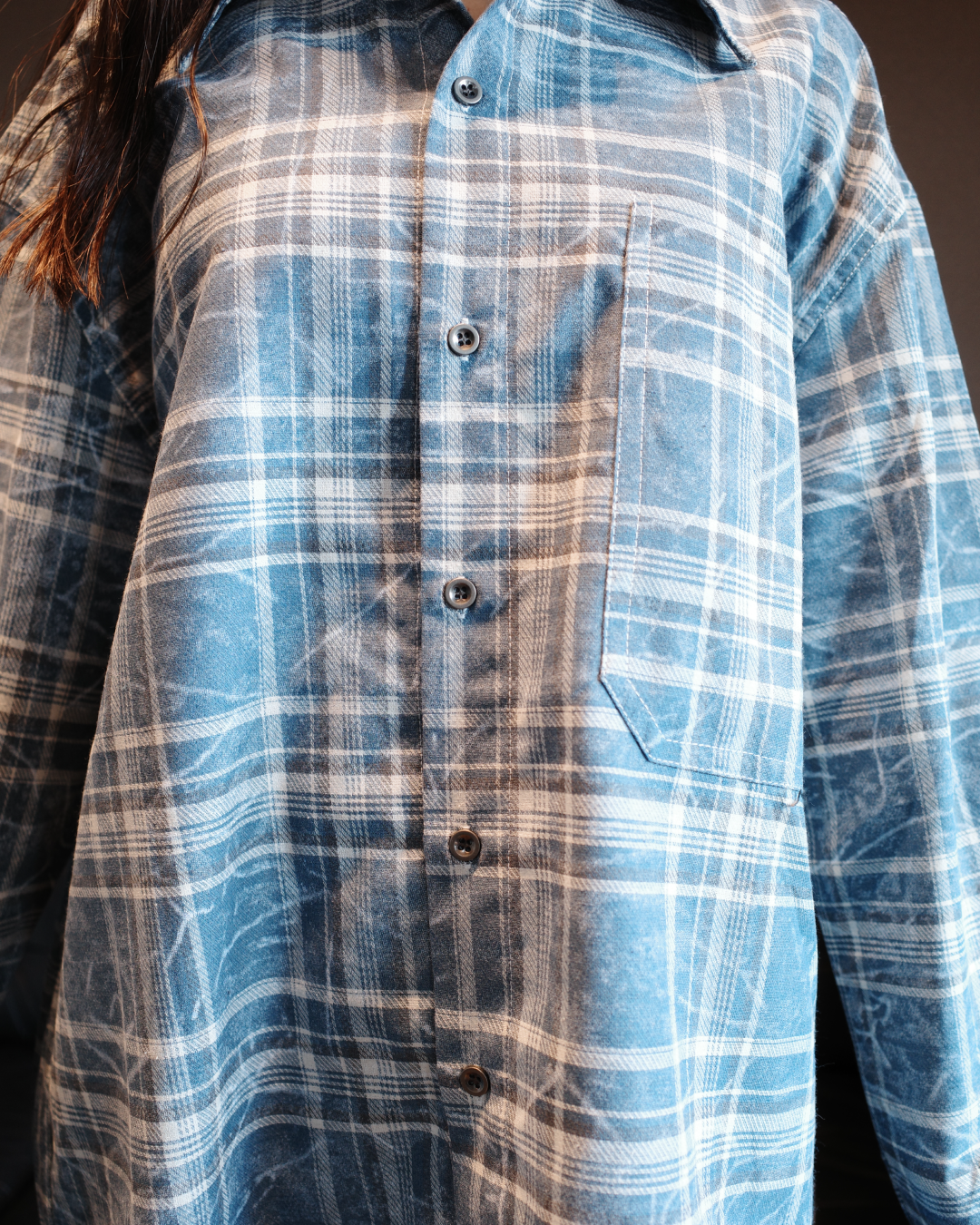 クラッシュダメージチェックシャツ MY0002