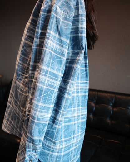 クラッシュダメージチェックシャツ MY0002