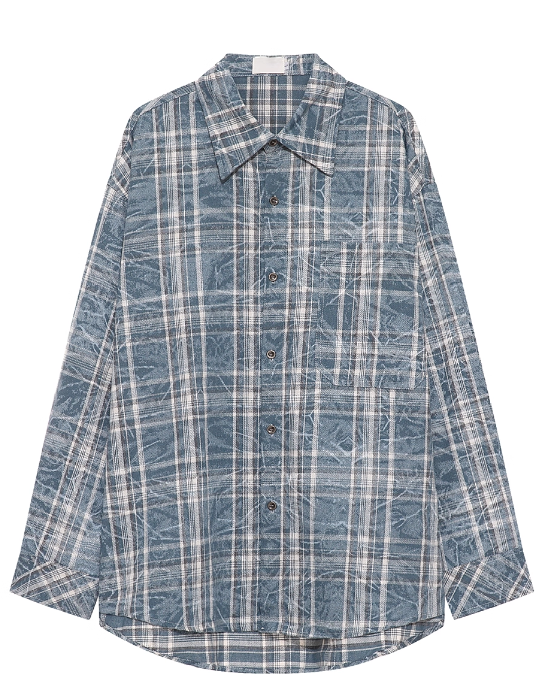 クラッシュダメージチェックシャツ EM0001