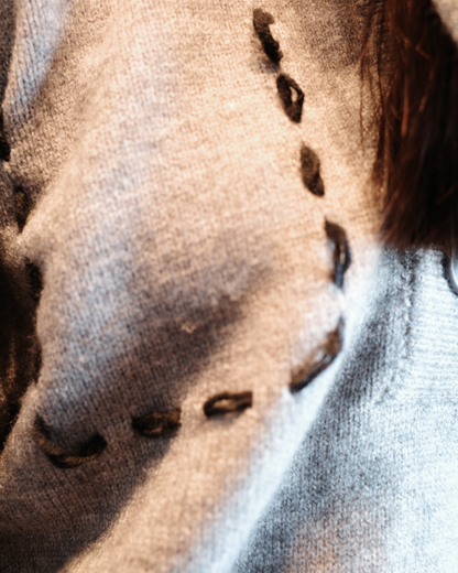 ステッチボタンニットパーカー MY0005