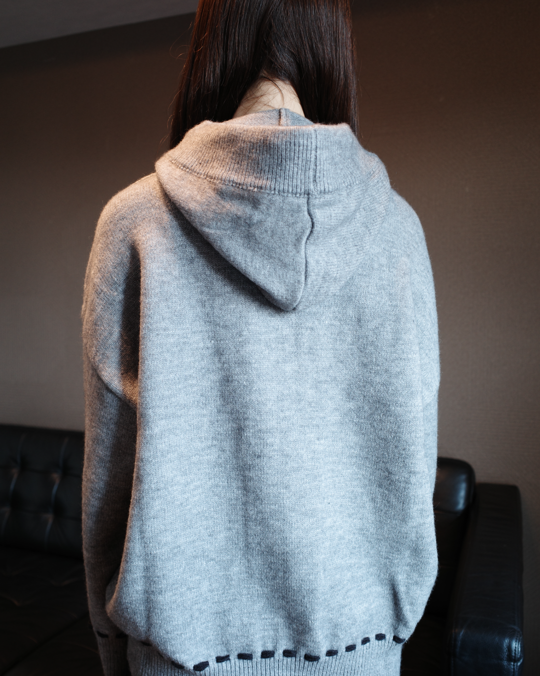 ステッチボタンニットパーカー MY0005